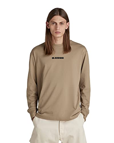 G-STAR RAW Koszulka męska Raw Back Gr Boxy R T Ls, beżowy/khaki (Tree House C784-c941), XL