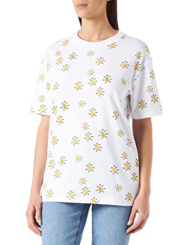 Schiesser Damski T-shirt piżama top, biały, 68