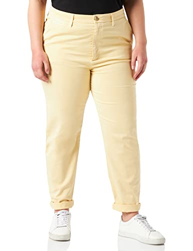 BOSS Damskie spodnie Solga-D, Żółty (jasny/pastelowy żółty 743), 35W (Producent Rozmiar:34)