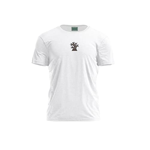 Bona Basics, Męski T-shirt z cyfrowym nadrukiem,% 100 bawełna, biały, na co dzień, męskie topy, rozmiar: M, biały, M