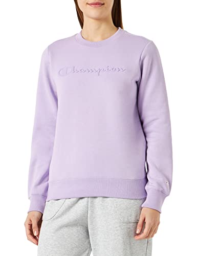 Champion Damska bluza z okrągłym dekoltem Legacy American Classics Powerblend z logo polarowym, lawenda, M