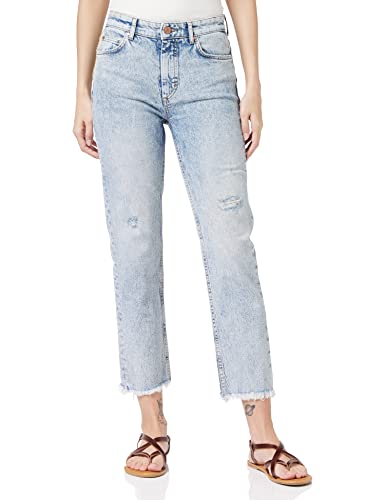 Marc O'Polo Denim Jeansy damskie slim, Niebieski (Authentic Destroyed Wash P), 10 UK (Manufacturer size : 27 32)