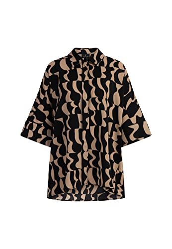 baradello Koszula damska 31226318-BA01, czarna jasnobrązowa, S, czarny jasnobrązowy, S