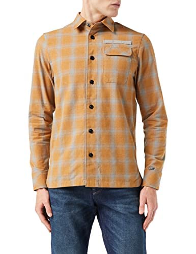 G-STAR RAW, Męska koszula z kieszonką na długopis, Mehrfarbig (Dk Vulcan Phill Check C857-c978), L