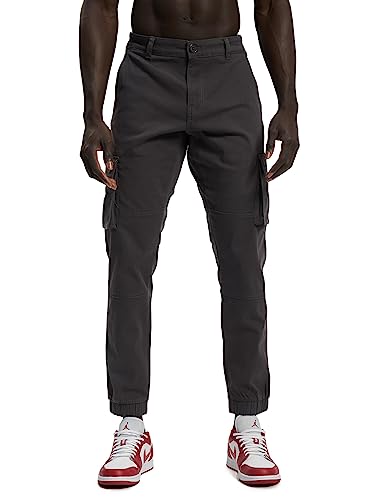 ONLY & SONS Spodnie męskie, Szare paski do przypinania, 31W / 34L