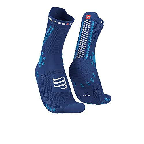 COMPRESSPORT Skarpety Unisex dla dorosłych, Sodalite/Fluo Blue, 35-38 EU