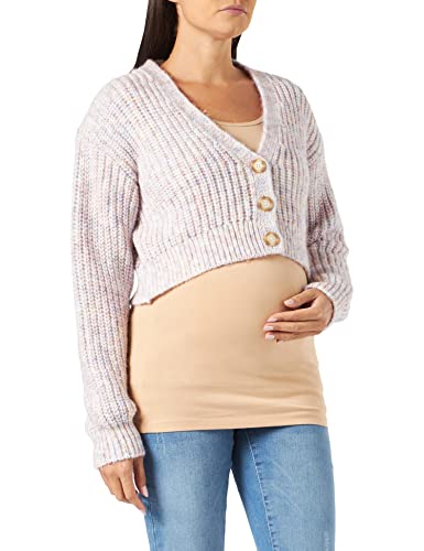 MAMALICOUS Damski kardigan MLSABINE L/S Cropped Knit Cardigan kurtka z dzianiny, łuk/szczegóły: przędza SPACEDYED Yarn, L