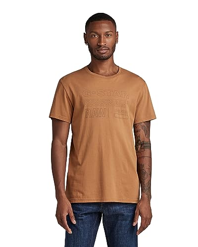 G-STAR RAW T-shirt męski Originals, Brązowy (Chipmunk D22775-c506-3886), S