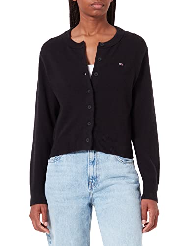 Tommy Jeans Damskie kardigany DW0DW13789, czarne