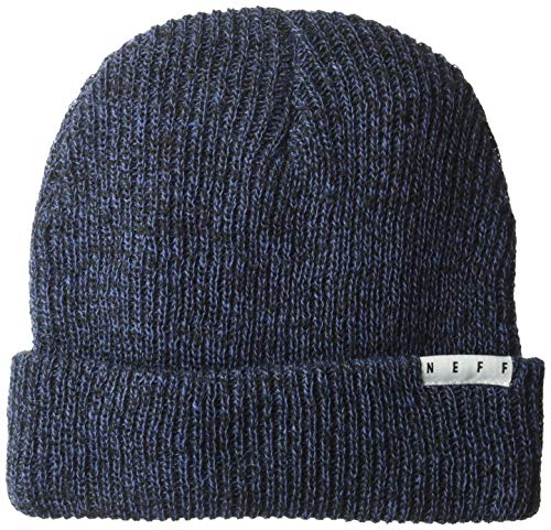 NEFF Unisex's Fold Heather czapka beanie, granatowy (Navy)/czarny, Jeden rozmiar