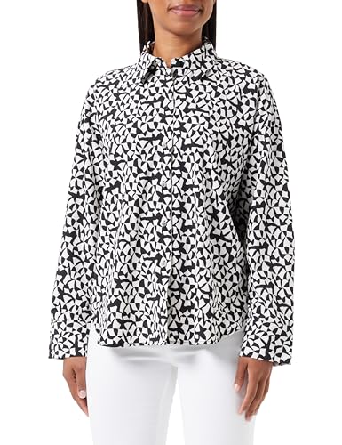 VERO MODA Vmeva OYA Ls Shirt WVN bluzka damska, Black/Aop:oya, S