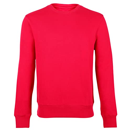 HRM Unisex bluza I Premium dla kobiet i mężczyzn można prać w temperaturze do 60°C I bluza Basic I sweter damski i męski I odzież robocza I wysokiej jakości i zrównoważona, czerwony, XXL