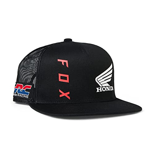 Fox Czapka X Honda Snapback do koszykówki Płaski, czarny, 56-59