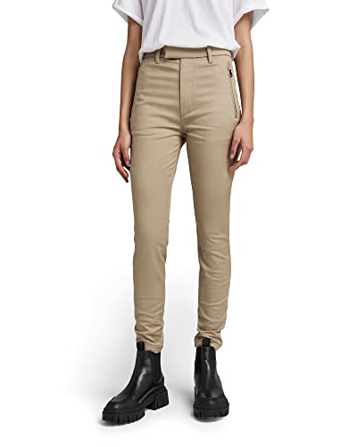 G-STAR RAW Damskie spodnie chinosy Weld High Skinny, Beżowy (domek na drzewie D19141-c105-c941), 27W / 34L