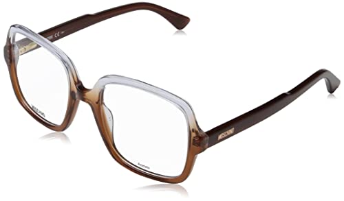 Moschino Damskie okulary przeciwsłoneczne Mos604, Crystal Brown, 54, przezroczysty brązowy