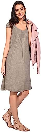 Bonateks, Półprzezroczysty top z dekoltem w serek i koronką angielską, 100% len, rozmiar DE:34, rozmiar US:S, topy, satyna - wyprodukowano we Włoszech, wielokolorowy, 34