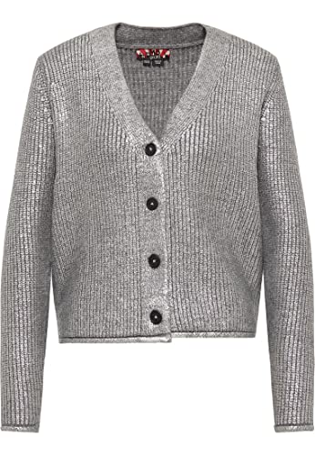 myMo ROCKS Damski kardigan, srebrno-szary, M/L, srebrny szary, M-L