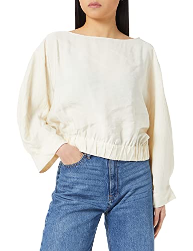 Sisley Damska bluza 57QVLQ02M Blouse, Off White 0L8, S