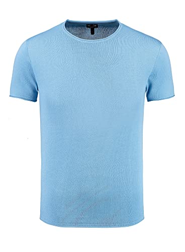 KEY LARGO Lukaku okrągły t-shirt męski, Aqua Blue (1209), M