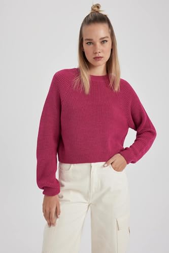 DeFacto Damski sweter Tricot, Rosa, XXS