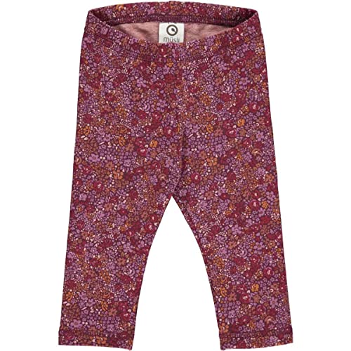 Müsli by Green Cotton Petit Blossom legginsy dziecięce, Fig/Boysenberry/Berry Red, 74 cm