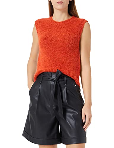 Sisley Damska bluza bez rękawów 102VM101X kurtka, pomarańczowa 7C0, XS