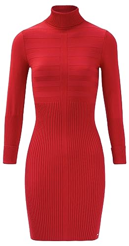 Morgan Rmento Sukienka z dzianiny z dekoltem w kształcie litery V, Tango Red, L