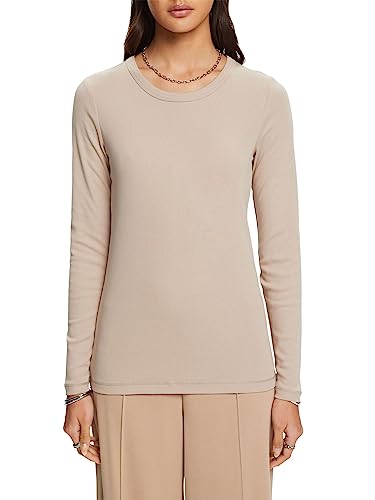 ESPRIT T-shirt damski, 260/Light Taupe, XXS