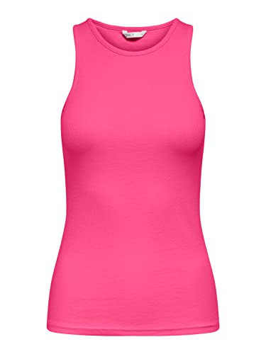 ONLY ONLKENYA Rib Tank JRS NOOS Top, Carmine Rose, L, Carmine Rose, L