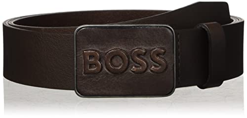 BOSS Pasek męski, Ciemnobrązowy 202, 80