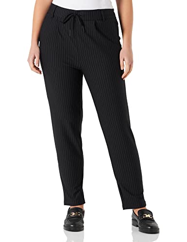 ONLY CARMAKOMA Women's CARGOLDTRASH Pinstripe Pantt NOOS JRS spodnie, czarne/paski: Pinstripe, 46/32, Czarne/paski:pasek pinstripe, 46W / 32L