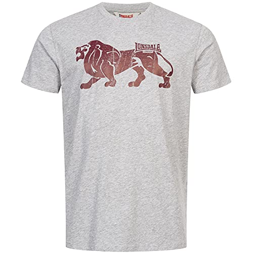 Lonsdale Męski t-shirt Endmoor, Marl Grey, S