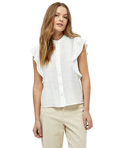 Peppercorn Damska koszula Nadia Ruffle Curve, czarna, 22, Czarny, 48