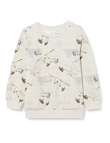 NAME IT Bluza chłopięca Nmmhalfdan Sweat Unb, jasnoszary melanżowy, 98