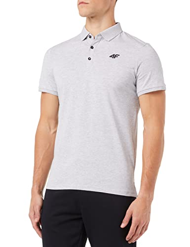 4F T-shirt męski, Tsm355, szary (Cold Light Grey Melange), XXL, szary (Cold Light Grey Melange), XXL