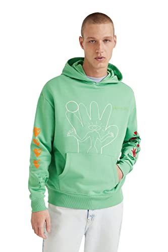 Desigual Sweter męski, zielony, XL
