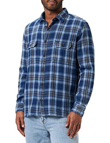 camel active Męska koszula 409132/8S22, niebieska (Night Blue), S