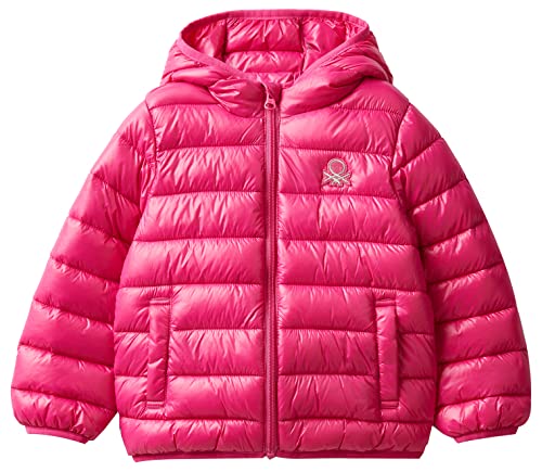 United Colors of Benetton Kurtka 21ingn011 Wyściełana kurtka dla dzieci i niemowląt dziewczynek (zestaw 1 sztuk), Fuksja 1y8, XS