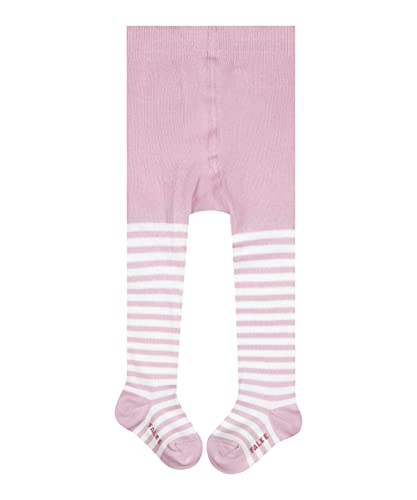 FALKE Uniseks - niemowlęta Rajstopy Stripe B TI Zrównoważona Bawełna grube z wzorem 1 Para, Różowy (Thulit 8663), 80-92 (12-18 miesiące)