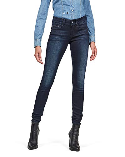 G-STAR RAW Midge Cody Mid obcisłe dżinsy damskie, Niebieski (Faded Blue D07144-5245-a889), 22W / 32L