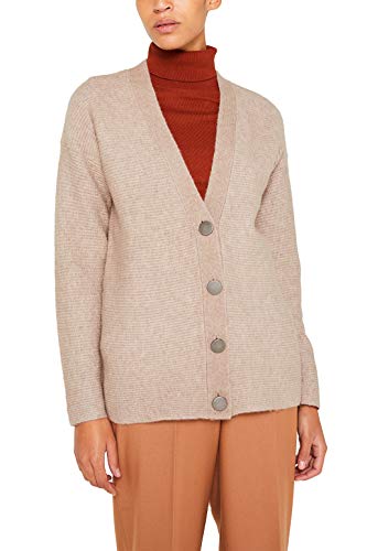 ESPRIT Kardigan damski, Brązowy (Taupe 5 244), M