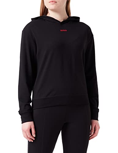 HUGO Loungew_bluza damska z kapturem, czarny (Black1), S