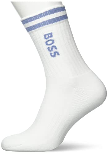 BOSS Men's QS Rib col Stripe CC Short_Socks, Natural105, 39-42, Natural105, 39-42