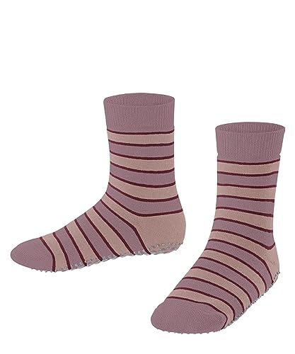 FALKE Unisex dziecięce skarpetki do kapci Simple Stripes ekologiczna bawełna antypoślizgowe wypustki 1 para, czerwone (Brick 8770), 23-26, czerwony (Brick 8770), 23-26
