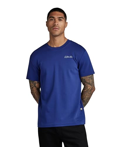 G-STAR RAW Męski T-Shirt Multi Gr. R T, Niebieski (Ballpen Blue D23897-c812-1822), L