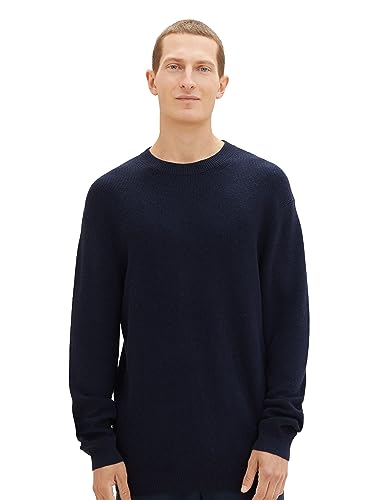 TOM TAILOR sweter męski, 13160 – Knitted Navy Melange, L