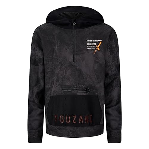 Retour Denim de Luxe Boy's Football Sweat Vest, Black, 7/8, czarny