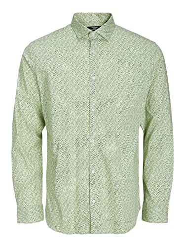 JACK & JONES Koszula męska, Celadon Green/Fit: slim fit, XXL