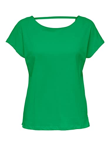 ONLY Women's ONLMAY S/S Open Back Top Box JRS T-Shirt, Kelly Green, XS, zielony (Kelly Green), XS