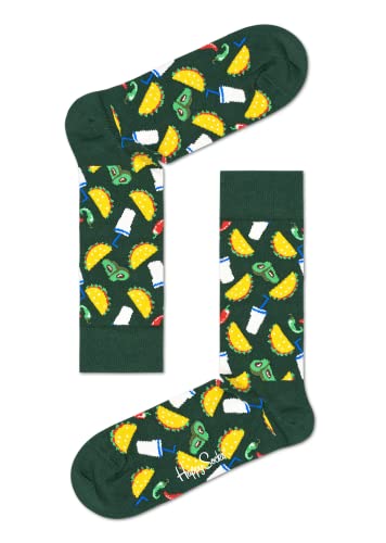 Happy Socks Taco, kolorowe i zabawne, Skarpety dla kobiet i mężczyzn, Zielony (36-40)